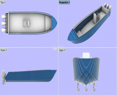 船艇项目丨13.5米铝合金高速钓鱼艇方案