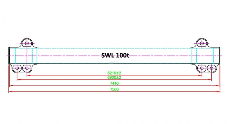 SWL 100t 横撑吊梁